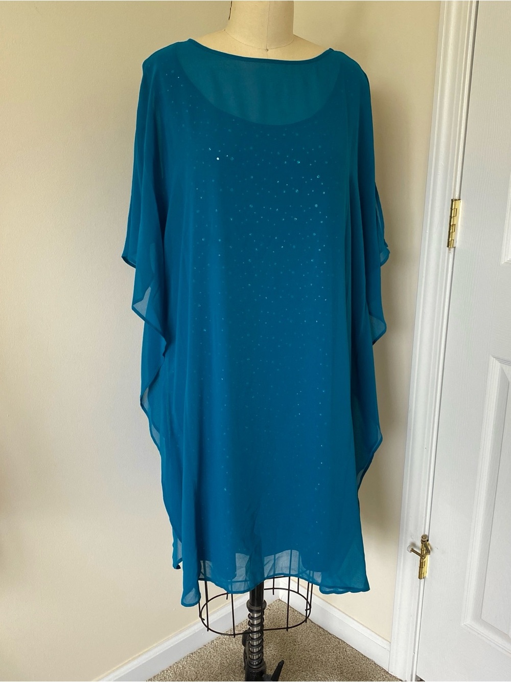 Bob Mackie Teal 2 Dresses in One!!